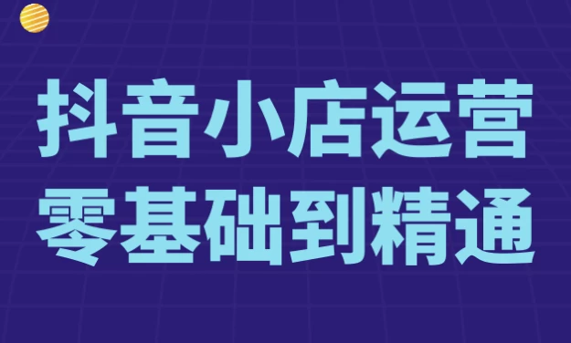 抖音小店运营零基础到精通