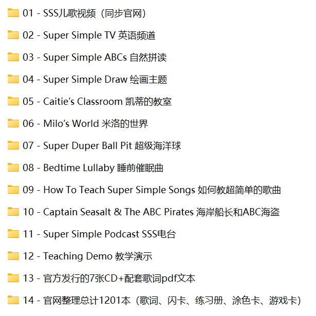 【英语启蒙】《Super Simple Songs》儿歌视频，自然拼读、英语动画视频，各系列-1973集